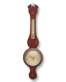 A Regency Inlaid Mahogany Wheel Barometer