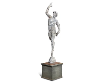 After Giambologna (Italian, 1524-1608), A Cast Zinc Statue of Mercury