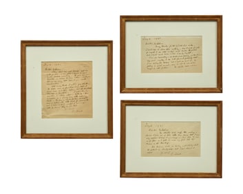 [Gardening] Jekyll, Gertrude. Group of Three Autograph Letters, signed, to artist William Nicholson