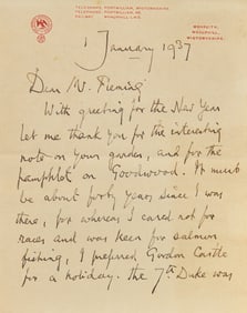 [Gardening] Maxwell, Herbert. A Garden Note-Book... with an A.L.s laid-in