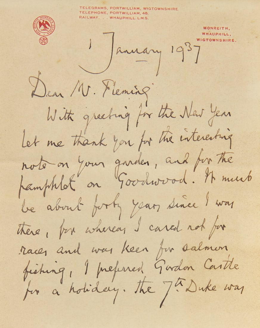 [Gardening] Maxwell, Herbert. A Garden Note-Book... with an A.L.s laid-in (1 of 4)