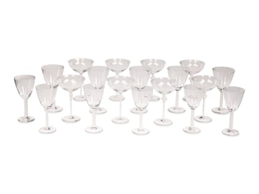 A Group of Lalique Stemware