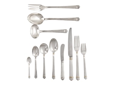 A Christofle Parcel Gilt Silver-Plate Flatware Service