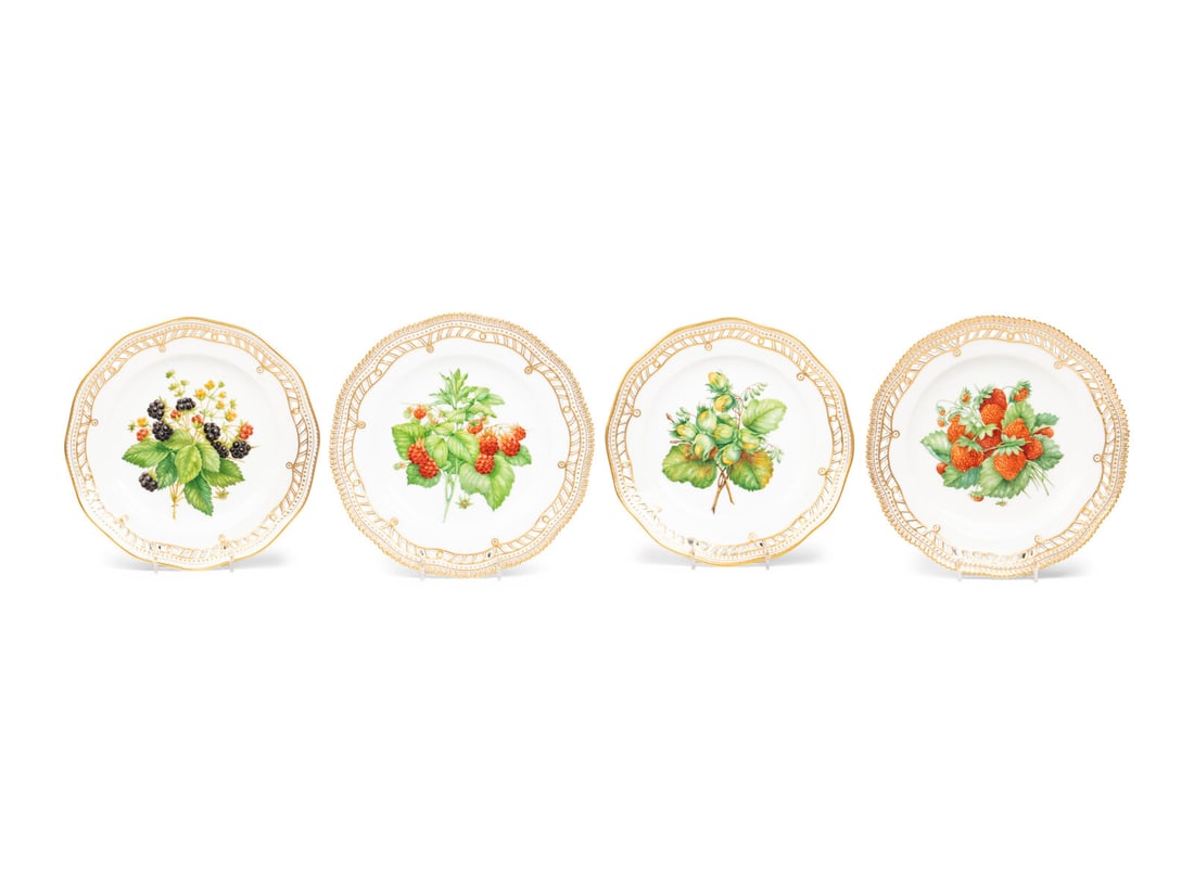 Four Royal Copenhagen Porcelain Fruit Plates (1 of 6)