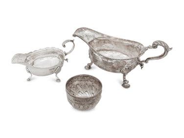 Three English Silver Table Articles
