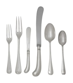 An English Silver Flatware Service