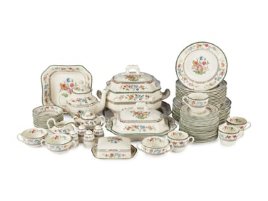 A Spode Chinese Rose Ironstone Dinner Service