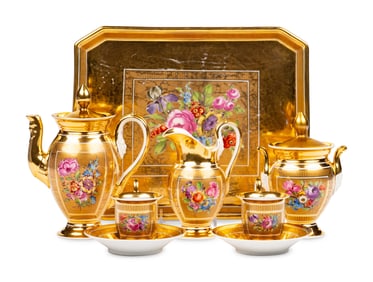 A Dresden Porcelain Coffee Service