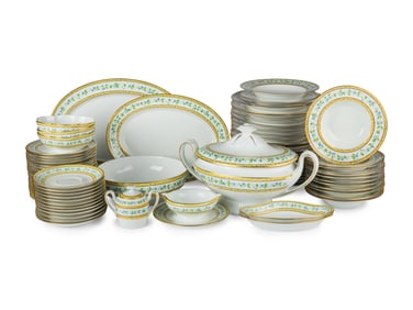 A Raynaud Limoges Porcelain Dinner Service