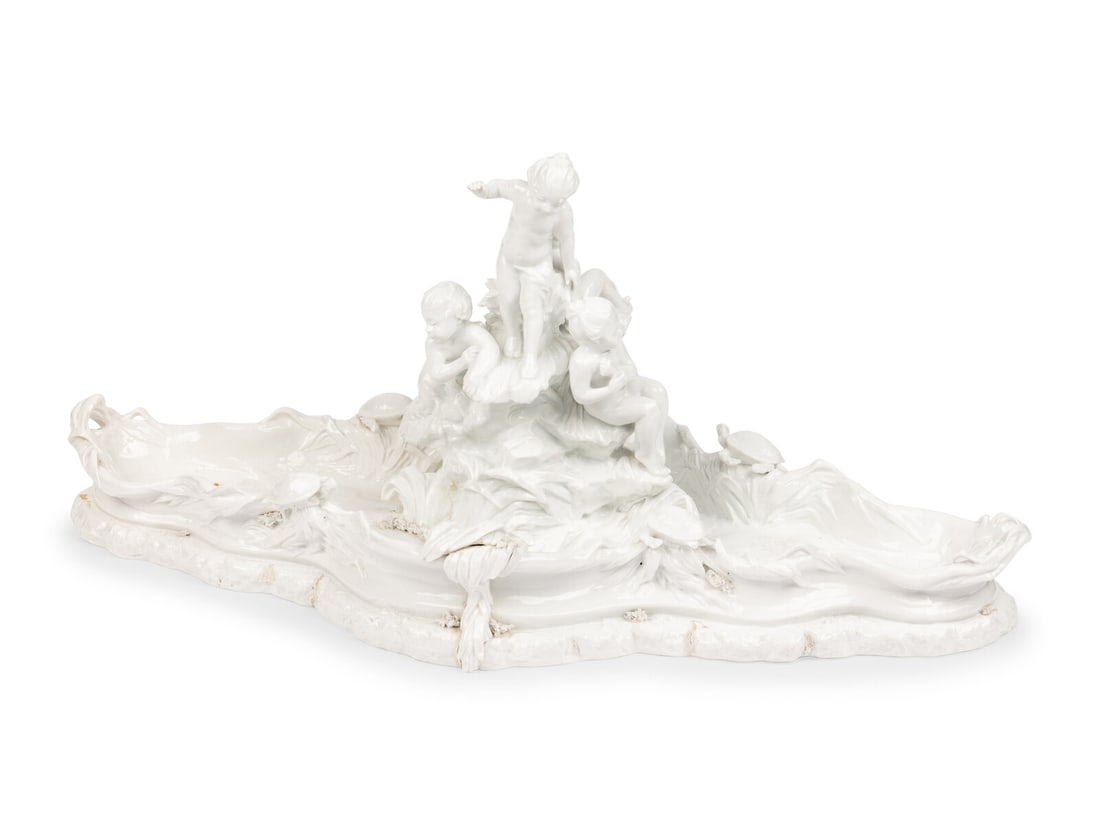 A Capodimonte Porcelain Table Centerpiece: A Capodimonte Porcelain Table Centerpiece 19th Century Height 13 x width 29 x depth 14 inches. Property from a Private Collection, Tucson, Arizona This lot is located in Chicago.