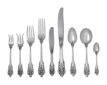 An American Silver Grand Baroque Flatware Service