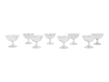 A Set of Eight American Silver Sherbet Coupes