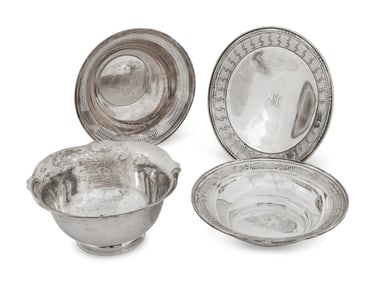 Four American Silver Serving Pieces
