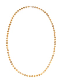VAN CLEEF & ARPELS, CITRINE AND YELLOW GOLD NECKLACE