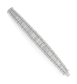 PLATINUM AND DIAMOND BRACELET