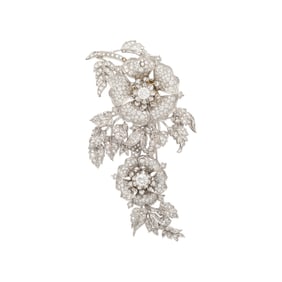 DIAMOND 'EN TREMBLANT' SPRAY BROOCH