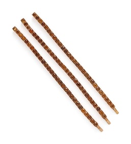 SET OF ROSE GOLD AND CITRINE BRACELETS