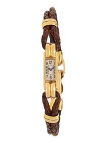 CARTIER, YELLOW GOLD MINI WATCH