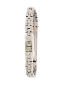 CARTIER, PLATINUM AND WHITE GOLD MINI WATCH