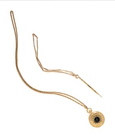 TIFFANY & CO., GENEVE, YELLOW GOLD HUNTERCASE POCKET WATCH, WATCH CHAIN AND STYLUS