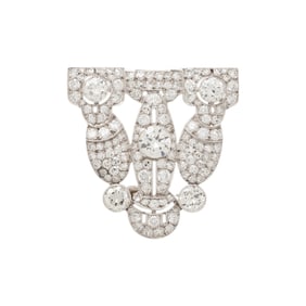 ANTIQUE, DIAMOND CLIP BROOCH