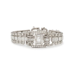 PLATINUM AND DIAMOND BRACELET
