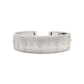 BUCCELLATI, WHITE GOLD AND DIAMOND CUFF BRACELET