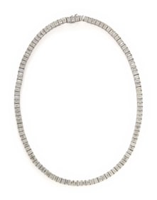 PLATINUM AND DIAMOND RIVIÈRE NECKLACE