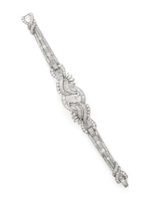 PLATINUM AND DIAMOND BRACELET