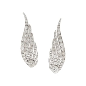 DIAMOND AND WHITE GOLD EARRINGS