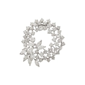DIAMOND WREATH BROOCH