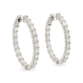 DIAMOND INSIDE-OUT HOOP EARRINGS
