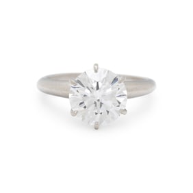 TIFFANY & CO., DIAMOND AND PLATINUM RING