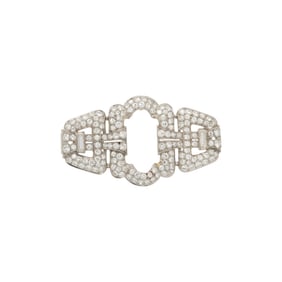 PLATINUM AND DIAMOND BROOCH