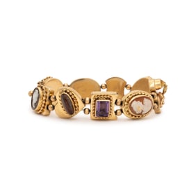 VINTAGE YELLOW GOLD SLIDE BRACELET