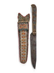 Great Lakes Quilled Knife Sheath, with Cartouche Knife