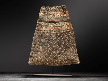 Northeastern Black-Tanned Quilled Bag