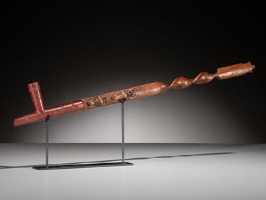 Standing Rock Twisted Pipe Stem with Catlinite Bowl