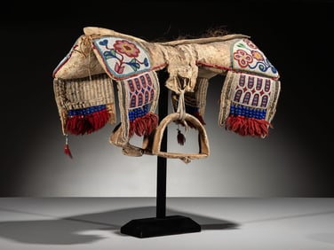 Plains Cree Buffalo Hide Pad Saddle