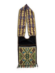 Potawatomi Loom-Beaded Bandolier Bag