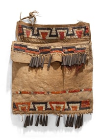 Great Lakes Quilled Buffalo Hide Bag