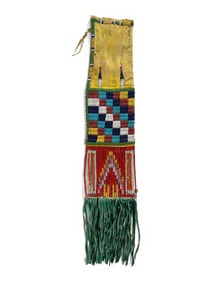 Yankton Sioux Beaded Hide Tobacco Bag