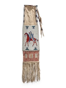 Cheyenne River Sioux Pictorial Tobacco Bag