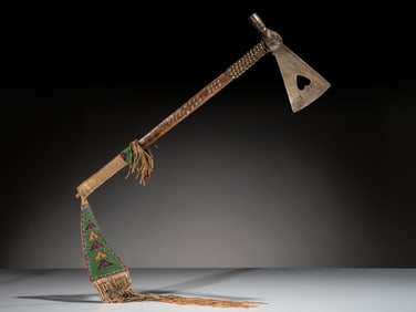 Northern Arapaho Tacked Pipe Tomahawk