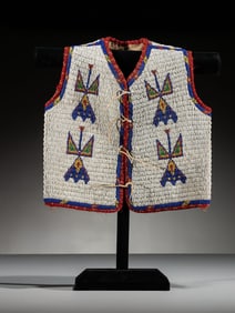 Sioux Child's Beaded Hide Vest