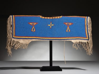 Sioux Girl's Beaded Hide Dress Yoke