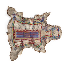 Central Plains Child's Painted and Beaded Wearing Robe