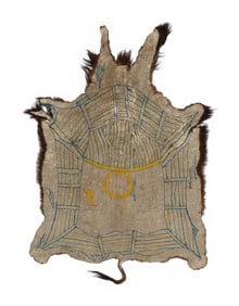 Ojibwa Painted Buffalo Robe