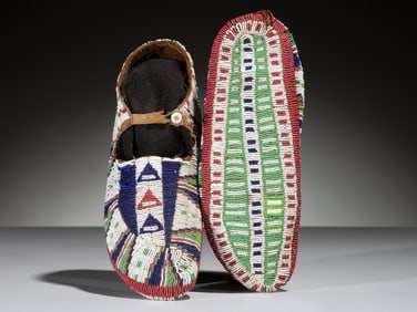 Sioux Fully Beaded Moccasins