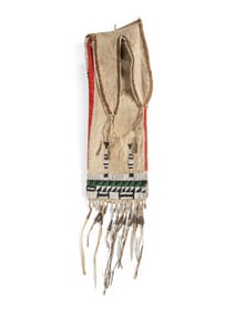 Arapaho Beaded Hide Tobacco Bag